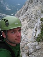 Cris and view down valley (Triglav Nat. Park, Slovenia)
