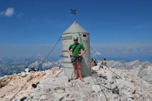 Cris at the top (Triglav Nat. Park, Slovenia)