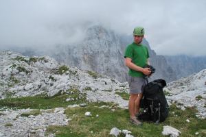 Cris being a nong (Triglav Nat. Park, Slovenia)