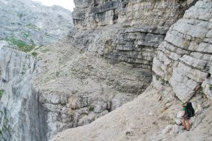 Cris traversing 3 (Triglav Nat. Park, Slovenia)