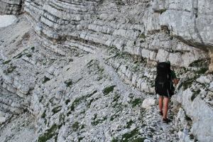 Cris traversing (Triglav Nat. Park, Slovenia)