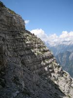Em + Chris above cliffs (Triglav Nat. Park, Slovenia)