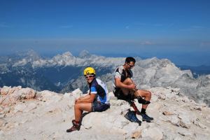 Em + Cris at the top (Triglav Nat. Park, Slovenia)