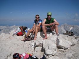 Em + Cris at top (Triglav Nat. Park, Slovenia)