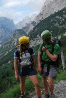 Em + Cris being nongs (Triglav Nat. Park, Slovenia)