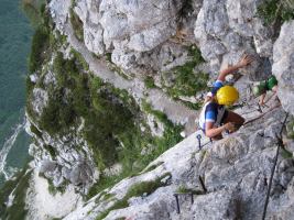 Em + Cris climbing again (Triglav Nat. Park, Slovenia)