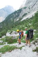 Em + Cris walk down valley (Triglav Nat. Park, Slovenia)