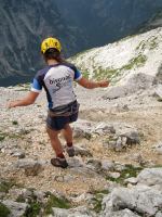 Em descending towards ridge (Triglav Nat. Park, Slovenia)