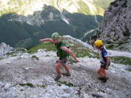 Striding out (Triglav Nat. Park, Slovenia)