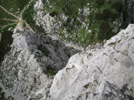 View down to saddle again (Triglav Nat. Park, Slovenia)
