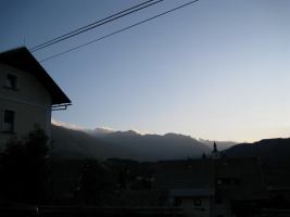 View from train station Bohinjska Bistrica (Slovenia)
