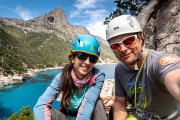 Ari and Cris at the top of Signorina Fantasia (Holidays in Sardinia May 2023)