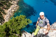 Cris reaching the top of Signorina Fantasia (Holidays in Sardinia May 2023)
