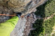 Looking down from the top of a climb at Pedra Lunga(Holidays in Sardinia May 2023)