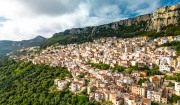 View of Baunei from a flying camera (Holidays in Sardinia May 2023)