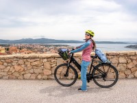 Ari and her e-bike (Holidays in Sardinia May 2023)