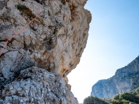 Ari on a sport climb (Holidays in Sardinia May 2023)