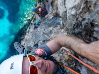 Cris and Ari climbing Signorina Fantasia (Holidays in Sardinia May 2023)