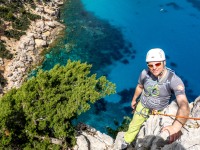 Cris reaching the top of Signorina Fantasia (Holidays in Sardinia May 2023)