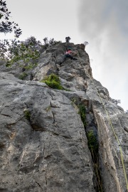 Ari climbing at Cala Fuili (Holidays in Sardinia April 2024)