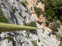 Ari belaying Cris (Holidays in Sardinia April 2024)