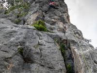 Ari climbing at Cala Fuili (Holidays in Sardinia April 2024)
