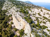 View of the Buchi Arta crag (Holidays in Sardinia April 2024)