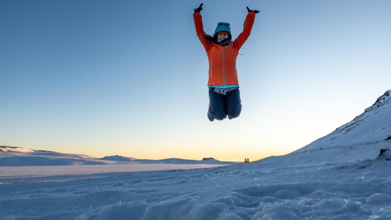 Ari jumping (Iceland January 2023)