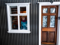 Ari inside our Air BnB (Iceland January 2023)