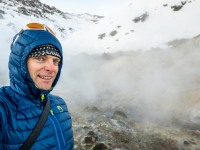 Cris at a thermal area (Iceland January 2023)