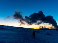 Walking towards the lighthouse (Iceland January 2023)
