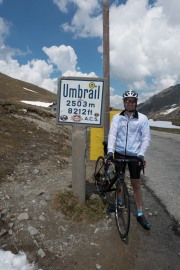 Markus at Umbrail Pass (Ride up Stelvio Pass, Italy 2015)