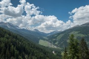 View from halfway down Umbrail Pass (Ride up Stelvio Pass, Italy 2015)