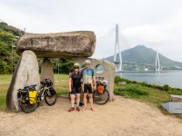 Cris and Katie with bikes (Japan 2024)