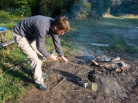Craig and his kettle (Kahurangi Point Jan 2021)