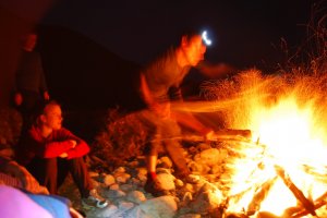 Chris taunting the fire (30th Birthday Bash)
