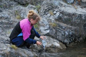 Gina filling up the river at Jolly Brook (30th Birthday Bash)