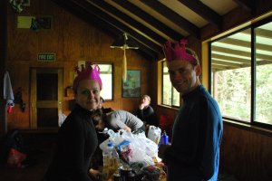 Katie and Cris at Hurunui Hut (30th Birthday Bash)