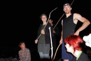 People with sticks (30th Birthday Bash)