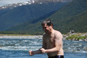 Simon shaking himself like a bear (30th Birthday Bash)