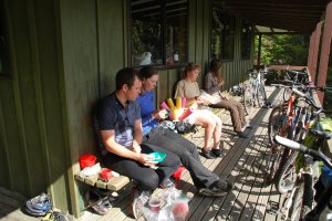 Sitting at breakfast (30th Birthday Bash)