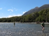 Anita and Simon crossing the river (30th Birthday Bash)