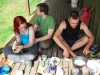 Eating breakfast at Hurunui Hut (30th Birthday Bash)