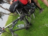 Gina sorting out her bike (30th Birthday Bash)