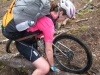 Katie mountaineering with her bike (30th Birthday Bash)