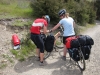 Kerry and Gina adjusting bikes (30th Birthday Bash)