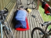 Kerry sleeping on the deck (30th Birthday Bash)