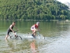 Riding back out of Lake Taylor (30th Birthday Bash)