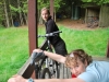 Stretching at Hurunui Hut (30th Birthday Bash)
