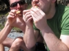 William and Simon eating crackers (30th Birthday Bash)